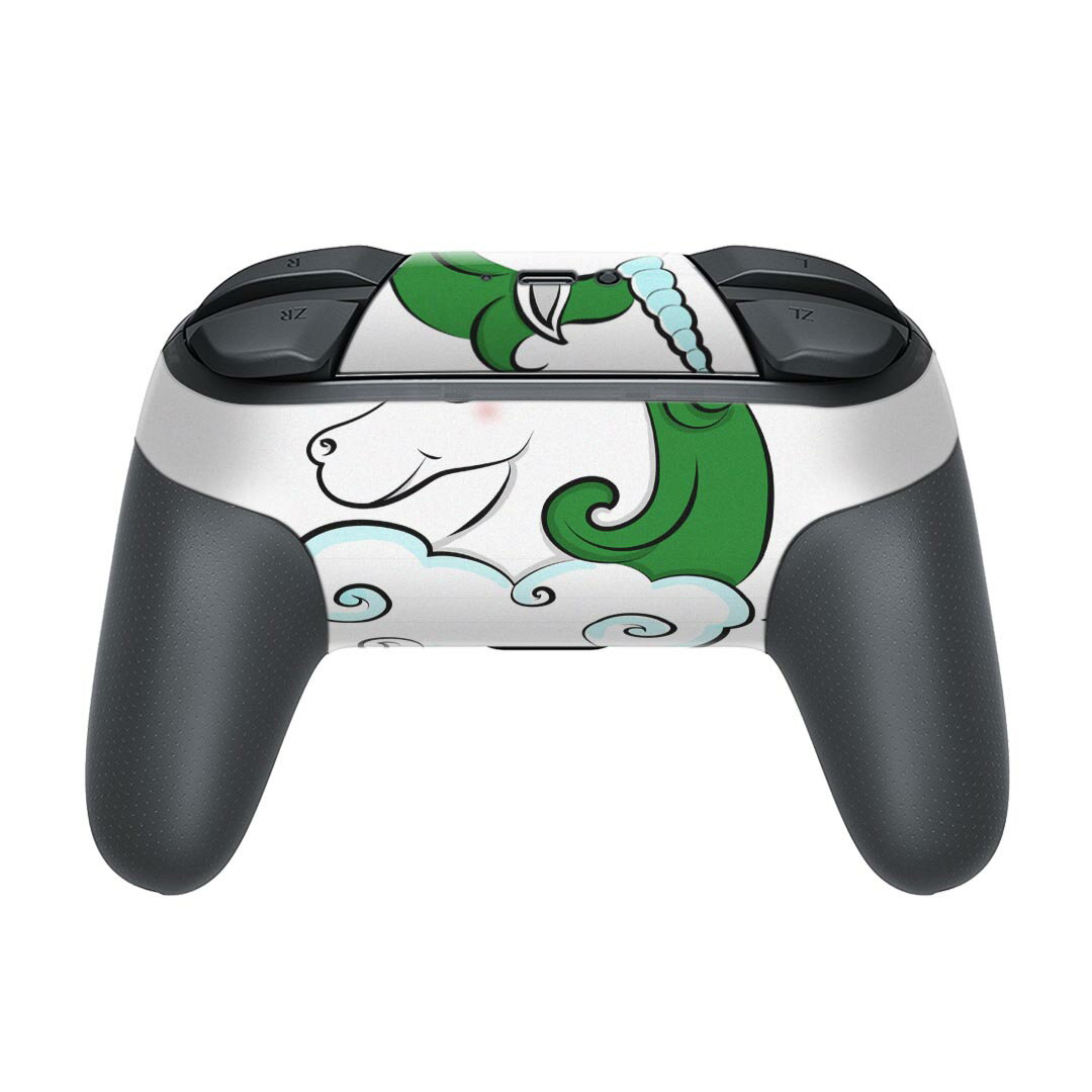 Nintendo Switch 用 PROコントローラ 専用 ニンテンドー スイッチ プロコン 専用 デザインスキンシール 全面セット カバー ケース 保護 フィルム ステッカー デコ アクセサリー 026191 動物　星　ユニコーン　ペガサス