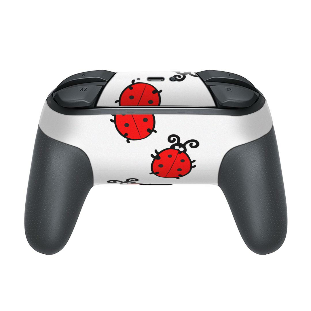 Nintendo Switch 用 PROコントローラ 専用 ニンテンドー スイッチ プロコン 専用 デザインスキンシール 全面セット カバー ケース 保護 フィルム ステッカー デコ アクセサリー 026213 てんとう虫