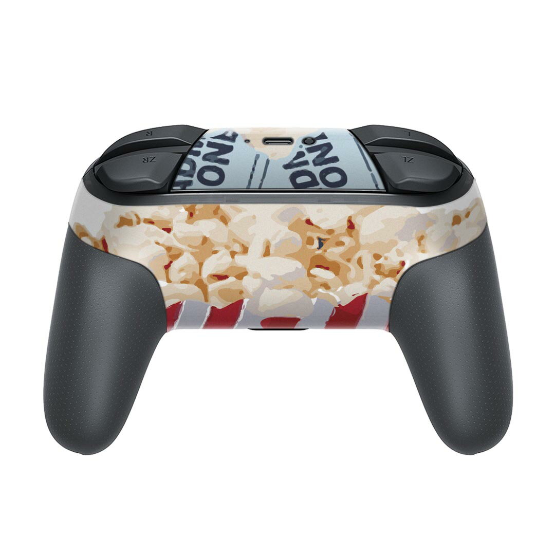 Nintendo Switch 用 PROコントローラ 専用 ニンテンドー スイッチ プロコン 専用 デザインスキンシール 全面セット カバー ケース 保護 フィルム ステッカー デコ アクセサリー 026232 ポップコーン　お菓子