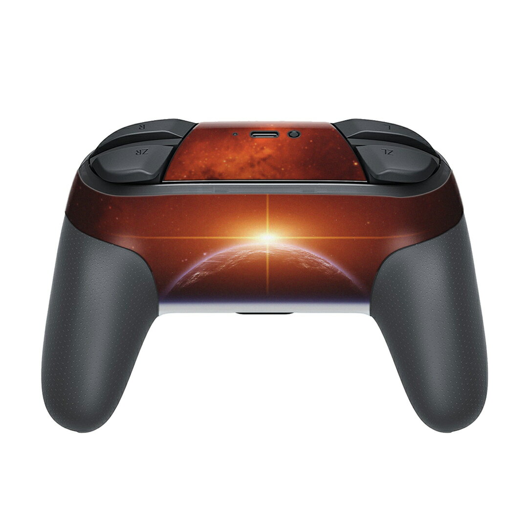 Nintendo Switch 用 PROコントローラ 専用 ニンテンドー スイッチ プロコン 専用 デザインスキンシール 全面セット カバー ケース 保護 フィルム ステッカー デコ アクセサリー 006717 宇宙　太陽　星