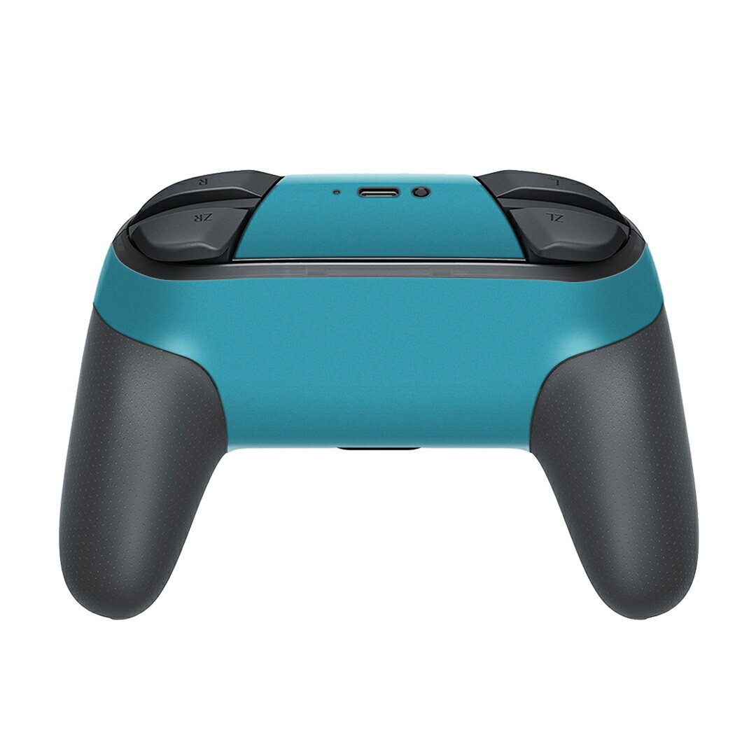 Nintendo Switch 用 PROコントローラ 専用 ニンテンドー スイッチ プロコン 専用 デザインスキンシール 全面セット カバー ケース 保護 フィルム ステッカー デコ アクセサリー 009007 シンプル　無地　青