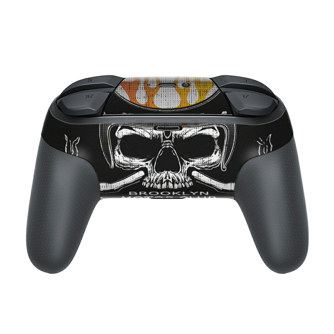 Nintendo Switch 用 PROコントローラ 専用 ニンテンドー スイッチ プロコン 専用 デザインスキンシール 全面セット カバー ケース 保護 フィルム ステッカー デコ アクセサリー 011907 スカル　かっこいい　ロック