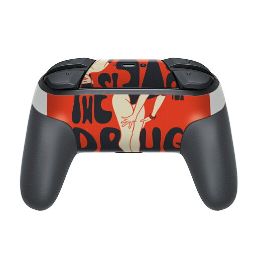 Nintendo Switch 用 PROコントローラ 専用 ニンテンドー スイッチ プロコン 専用 デザインスキンシール 全面セット カバー ケース 保護 フィルム ステッカー デコ アクセサリー 012074 女性  英語