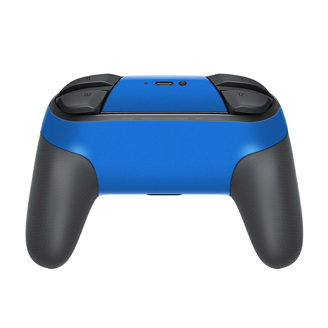Nintendo Switch 用 PROコントローラ 専用 ニンテンドー スイッチ プロコン 専用 デザインスキンシール 全面セット カバー ケース 保護 フィルム ステッカー デコ アクセサリー 012238 青　単色　シンプル