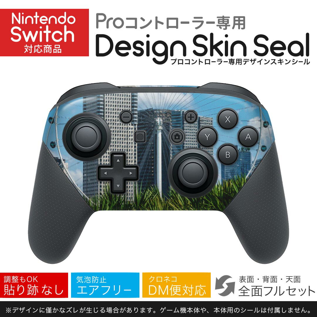 Nintendo Switch 用 PROコントローラ 専用 ニンテンドー スイッチ プロコン 専用 デザインスキンシール 全面セット カバー ケース 保護 フィルム ステッカー デコ アクセサリー 023124 メリーゴーランド 風景 写真