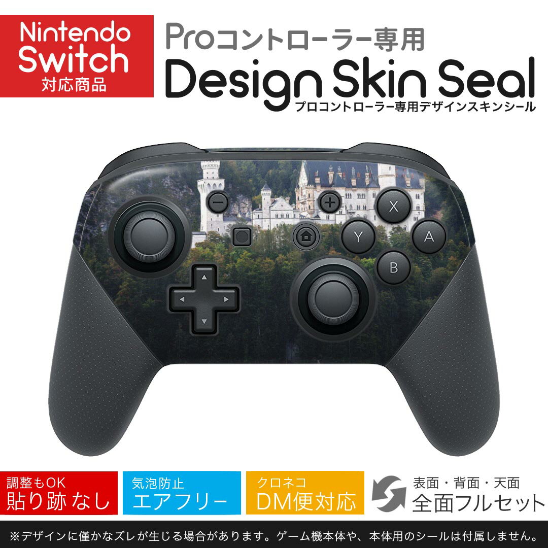 Nintendo Switch 用 PROコントローラ 専用 ニンテンドー スイッチ プロコン 専用 デザインスキンシール 全面セット カバー ケース 保護 フィルム ステッカー デコ アクセサリー 023612 建物 山 写真