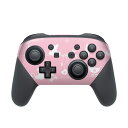 Nintendo Switch 用 PROコントローラ 専用 ニンテンドー スイッチ プロコン 専用 デザインスキンシール 全面セット カバー ケース 保護 フィルム ステッカー デコ アクセサリー 004983 ピンク ベビー イラスト(2)