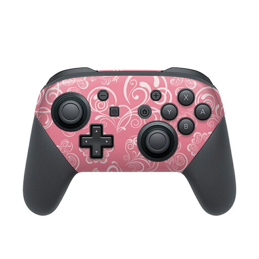 Nintendo Switch 用 PROコントローラ 専用 ニンテンドー スイッチ プロコン 専用 デザインスキンシール 全面セット カバー ケース 保護 フィルム ステッカー デコ アクセサリー 005597 ピンク 花 レース Nintendo Switch 用 PROコントローラ 専用 ニンテンドー スイッチ プロコン 専用 デザインスキンシール 全面セット カバー ケース 保護 フィルム ステッカー デコ アクセサリー 005597 ピンク 花 レース