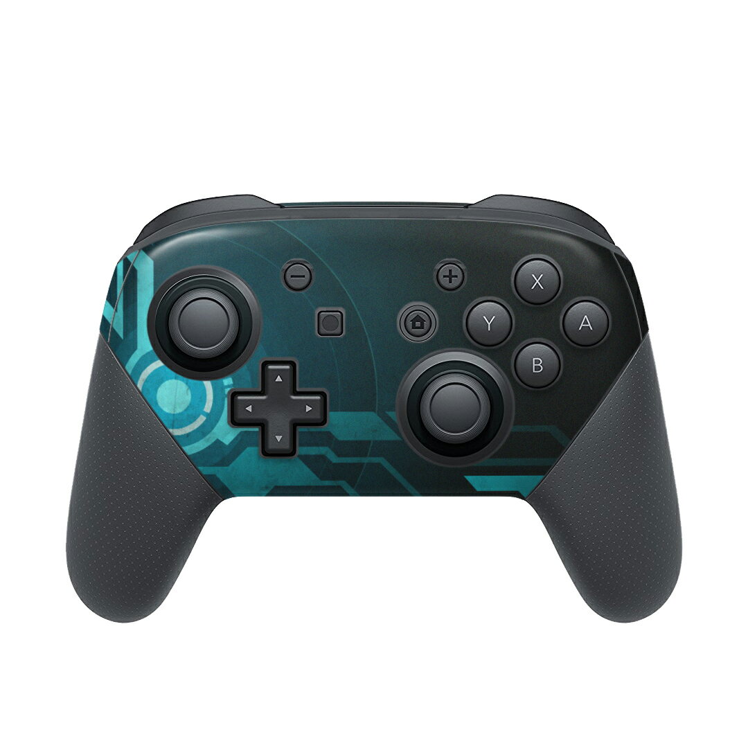 Nintendo Switch 用 PROコントローラ 専用 ニンテンドー スイッチ プロコン 専用 デザインスキンシール 全面セット カバー ケース 保護 フィルム ステッカー デコ アクセサリー 006522 青 ブルー
