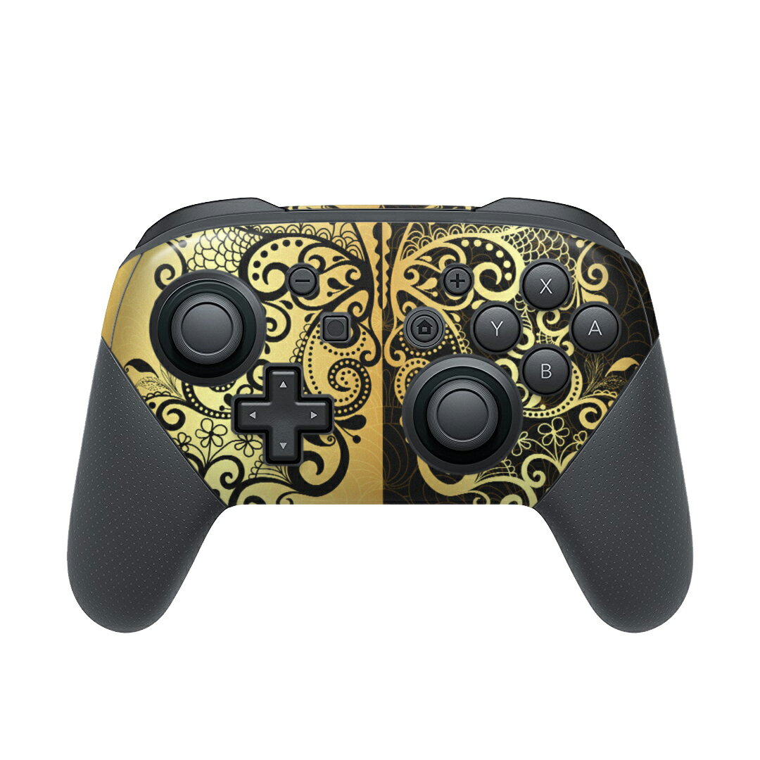 Nintendo Switch 用 PROコントローラ 専用 ニンテンドー スイッチ プロコン 専用 デザインスキンシール 全面セット カバー ケース 保護 フィルム ステッカー デコ アクセサリー 006765 蝶　花