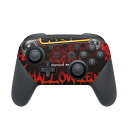 Nintendo Switch 用 PROコントローラ 専用 ニンテンドー スイッチ プロコン 専用 デザインスキンシール 全面セット カバー ケース 保護 フィルム ステッカー デコ アクセサリー 007490 ハロウィン スピーカー 赤 レッド