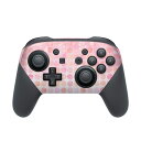 Nintendo Switch 用 PROコントローラ 専用 ニンテンドー スイッチ プロコン 専用 デザインスキンシール 全面セット カバー ケース 保護 フィルム ステッカー デコ アクセサリー 008590 クール 花 ピンク 桜 水玉