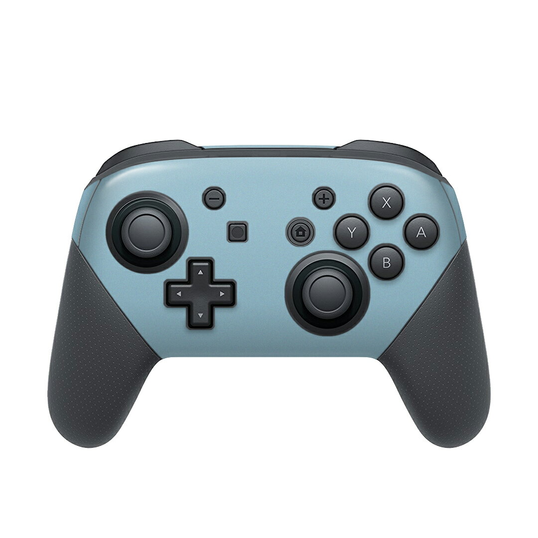 Nintendo Switch 用 PROコントローラ 専用 ニンテンドー スイッチ プロコン 専用 デザインスキンシール 全面セット カバー ケース 保護 フィルム ステッカー デコ アクセサリー 008976 シンプル　無地　青