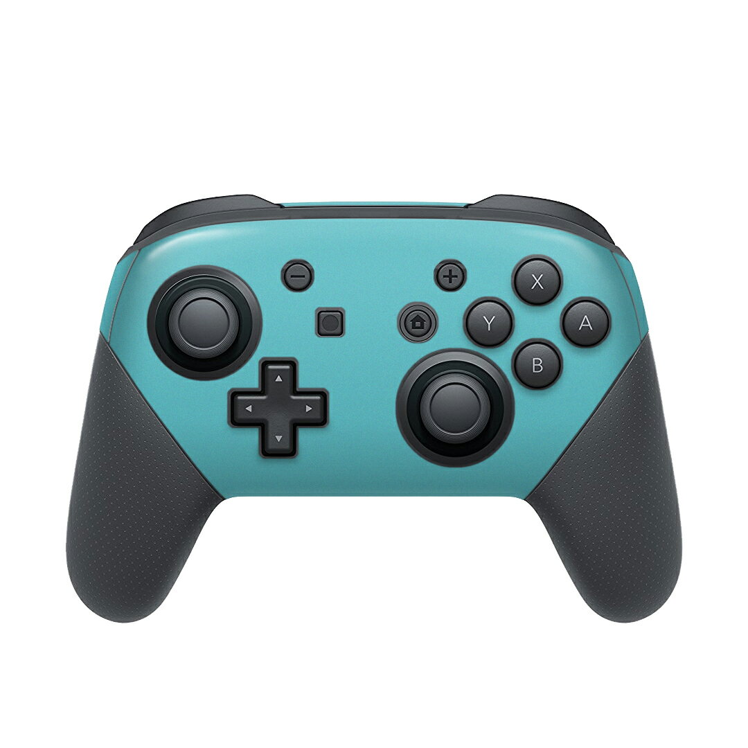 Nintendo Switch 用 PROコントローラ 専用 ニンテンドー スイッチ プロコン 専用 デザインスキンシール 全面セット カバー ケース 保護 フィルム ステッカー デコ アクセサリー 008977 シンプル 無地 青