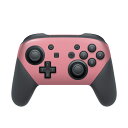 Nintendo Switch 用 PROコントローラ 専用 ニンテンドー スイッチ プロコン 専用 デザインスキンシール 全面セット カバー ケース 保護 フィルム ステッカー デコ アクセサリー 009009 シンプル 無地 ピンク|詳細画像