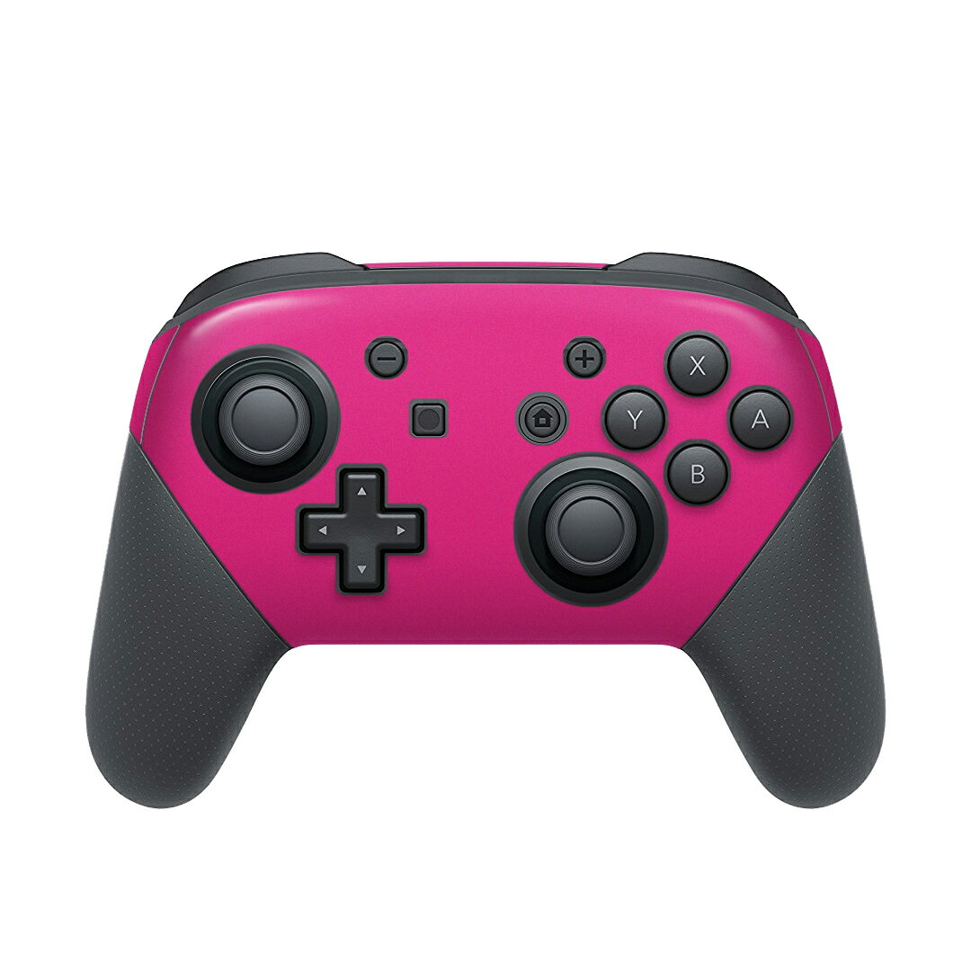 Nintendo Switch 用 PROコントローラ 専用 ニンテンドー スイッチ プロコン 専用 デザインスキンシール 全面セット カバー ケース 保護 フィルム ステッカー デコ アクセサリー 009019 シンプル 無地 ピンク