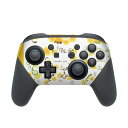 Nintendo Switch 用 PROコントローラ 専用 ニンテンドー スイッチ プロコン 専用 デザインスキンシール 全面セット カバー ケース 保護 フィルム ステッカー デコ アクセサリー 009150 花 黄色