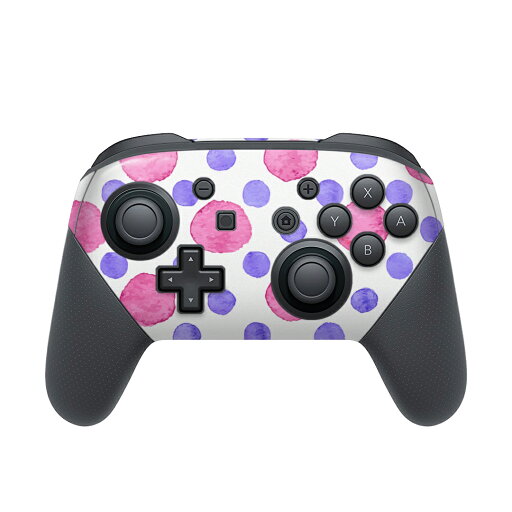 Nintendo Switch 用 PROコントローラ 専用 ニンテンドー スイッチ プロコン 専用 デザインスキンシール 全面セット カバー ケース 保護 フィルム ステッカー デコ アクセサリー 010492 水玉 ドット 紫 ピンク Nintendo Switch 用 PROコントローラ 専用 ニンテンドー スイッチ プロコン 専用 デザインスキンシール 全面セット カバー ケース 保護 フィルム ステッカー デコ アクセサリー 010492 水玉 ドット 紫 ピンク