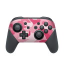 Nintendo Switch 用 PROコントローラ 専用 ニンテンドー スイッチ プロコン 専用 デザインスキンシール 全面セット カバー ケース 保護 フィルム ステッカー デコ アクセサリー 010641 迷彩 カモフラ ピンク