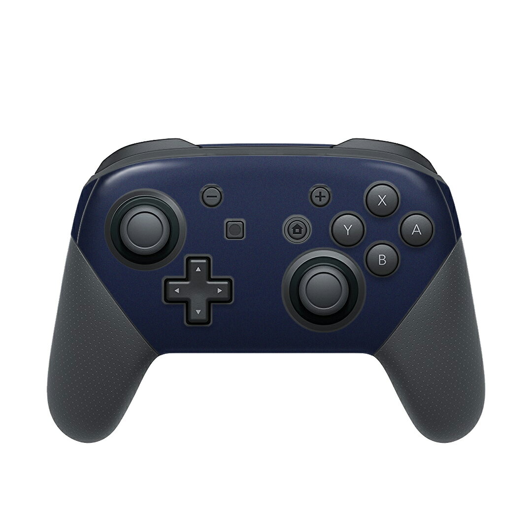 Nintendo Switch 用 PROコントローラ 専用 ニンテンドー スイッチ プロコン 専用 デザインスキンシール 全面セット カバー ケース 保護 フィルム ステッカー デコ アクセサリー 012245 青　単色　シンプル