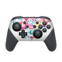 Nintendo Switch 用 PROコントローラ 専用 ニンテンドー スイッチ プロコン 専用 デザインスキンシール 全面セット カバー ケース 保護 フィルム ステッカー デコ アクセサリー 013471 花 花柄 ハート