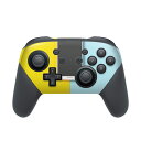 Nintendo Switch 用 PROコントローラ 専用 ニンテンドー スイッチ プロコン 専用 デザインスキンシール 全面セット カバー ケース 保護 フィルム ステッカー デコ アクセサリー 014669 携帯 青 黄色(2)