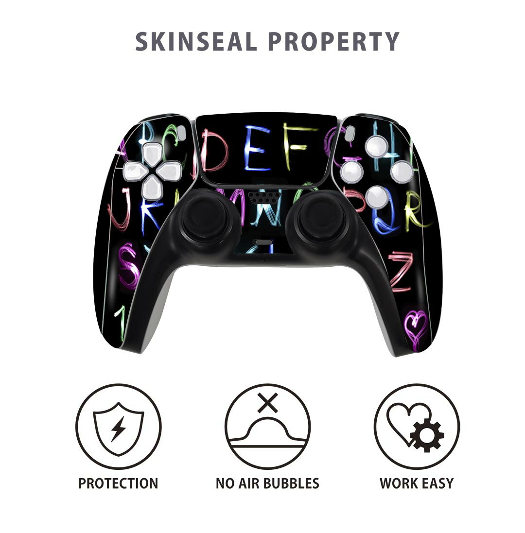 PS5用 ワイヤレスコントローラー 専用 スキンシール おしゃれなスキンシール 貼るだけでかんたんドレスアップ 気軽に着せ替えが楽しめるデザインステッカー