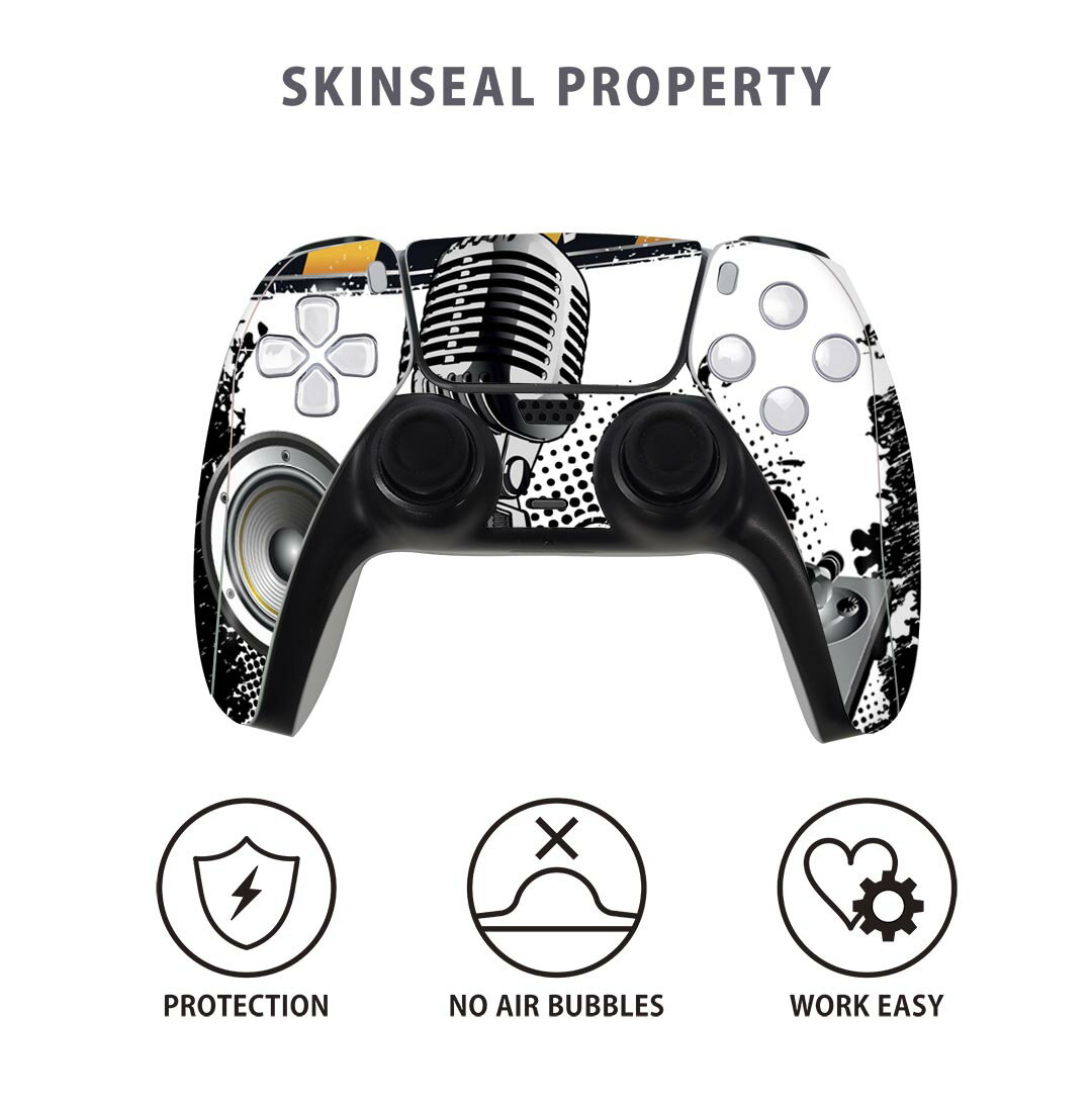 PS5用 ワイヤレスコントローラー 専用 スキンシール おしゃれなスキンシール 貼るだけでかんたんドレスアップ 気軽に着せ替えが楽しめるデザインステッカー