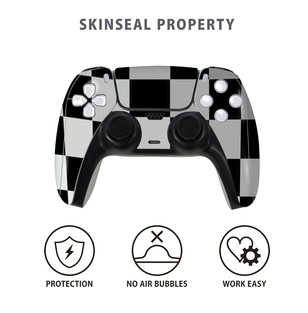 スマコレのPS5用 ワイヤレスコントローラー 専用 スキンシール おしゃれなスキンシール 貼るだけでかんたんドレスアップ 気軽に着せ替えが楽しめるデザインステッカー｜アングル2