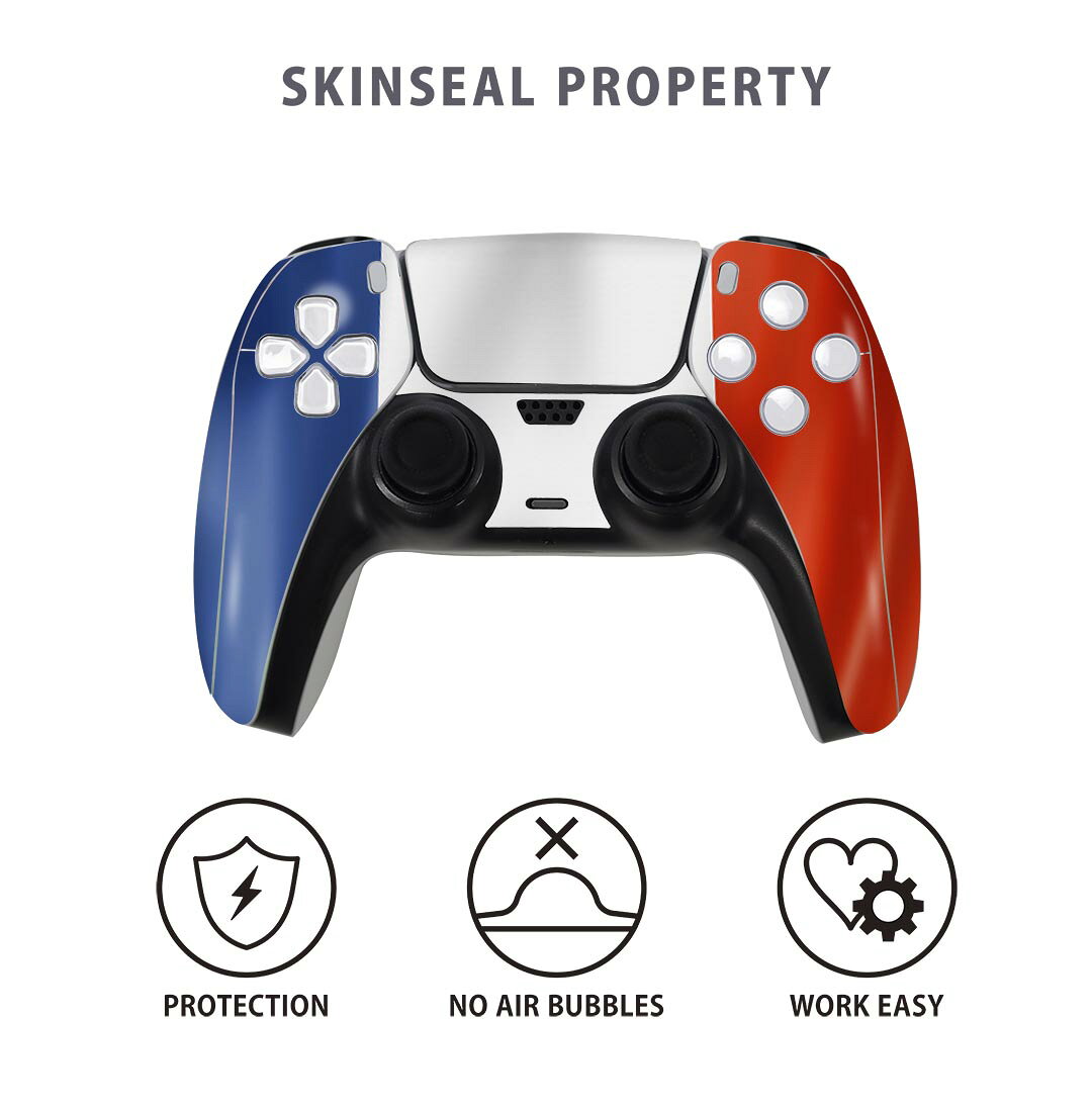 スマコレのPS5用 ワイヤレスコントローラー 専用 スキンシール おしゃれなスキンシール 貼るだけでかんたんドレスアップ 気軽に着せ替えが楽しめるデザインステッカー｜アングル2