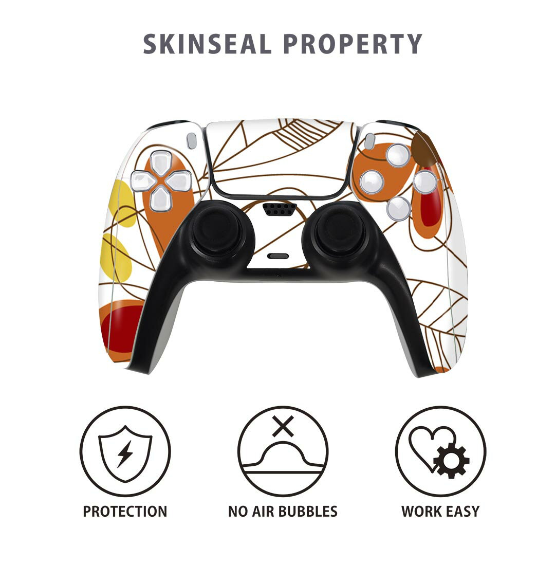 PS5用 ワイヤレスコントローラー 専用 スキンシール おしゃれなスキンシール 貼るだけでかんたんドレスアップ 気軽に着せ替えが楽しめるデザインステッカー