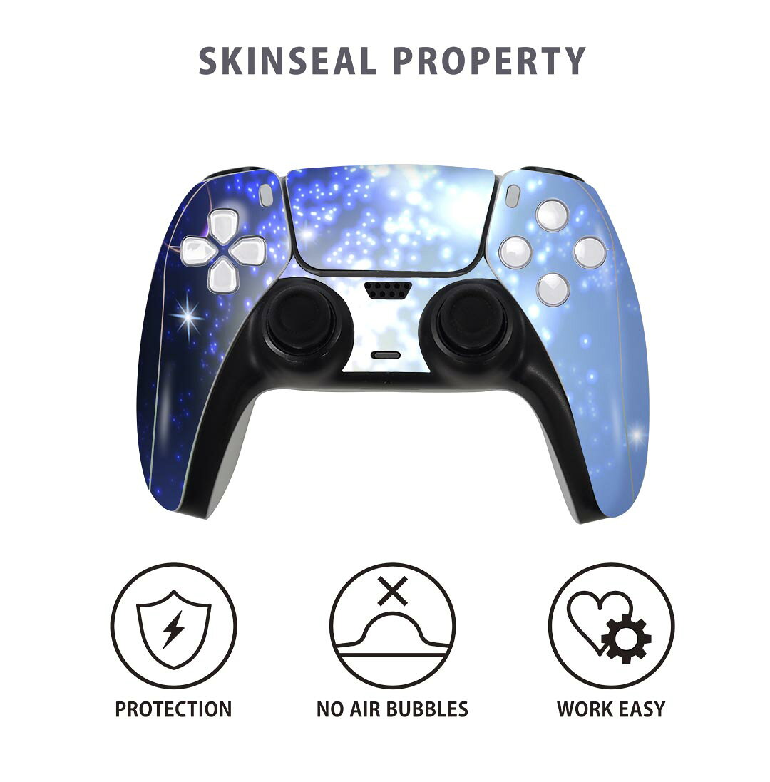 PS5用 ワイヤレスコントローラー 専用 スキンシール おしゃれなスキンシール 貼るだけでかんたんドレスアップ 気軽に着せ替えが楽しめるデザインステッカー