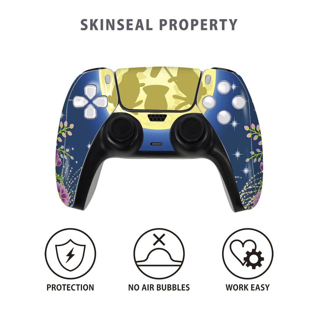 PS5用 ワイヤレスコントローラー 専用 スキンシール おしゃれなスキンシール 貼るだけでかんたんドレスアップ 気軽に着せ替えが楽しめるデザインステッカー
