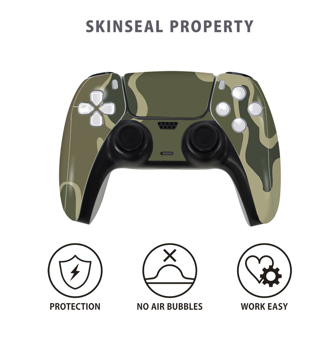PS5用 ワイヤレスコントローラー 専用 スキンシール おしゃれなスキンシール 貼るだけでかんたんドレスアップ 気軽に着せ替えが楽しめるデザインステッカー