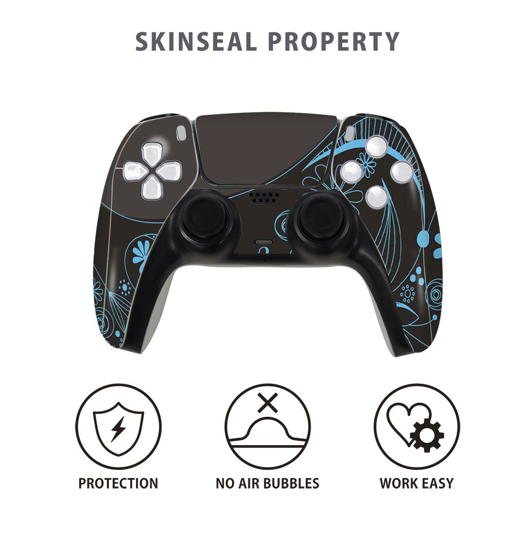 PS5用 ワイヤレスコントローラー 専用 スキンシール おしゃれなスキンシール 貼るだけでかんたんドレスアップ 気軽に着せ替えが楽しめるデザインステッカー
