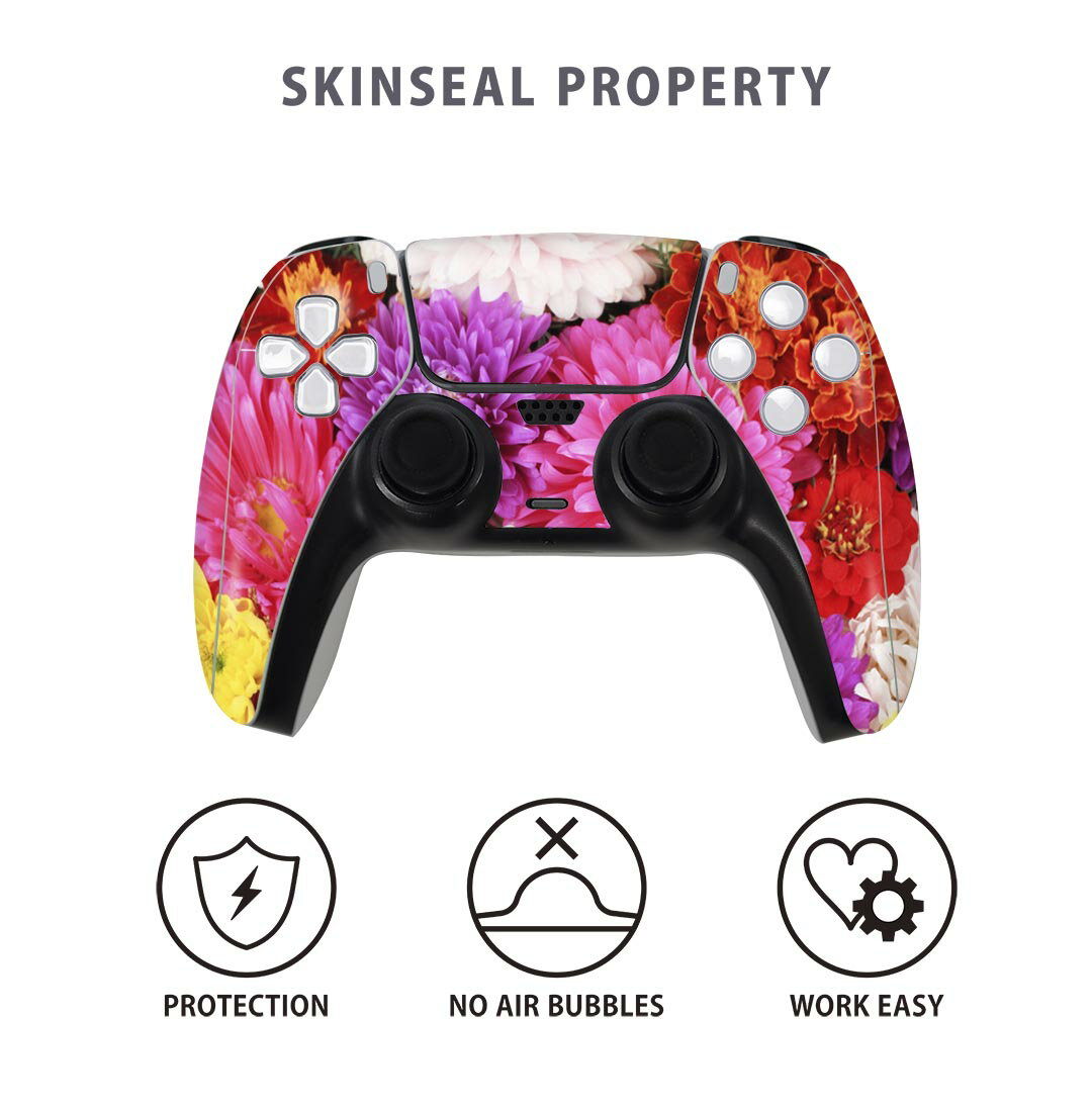 PS5用 ワイヤレスコントローラー 専用 スキンシール おしゃれなスキンシール 貼るだけでかんたんドレスアップ 気軽に着せ替えが楽しめるデザインステッカー