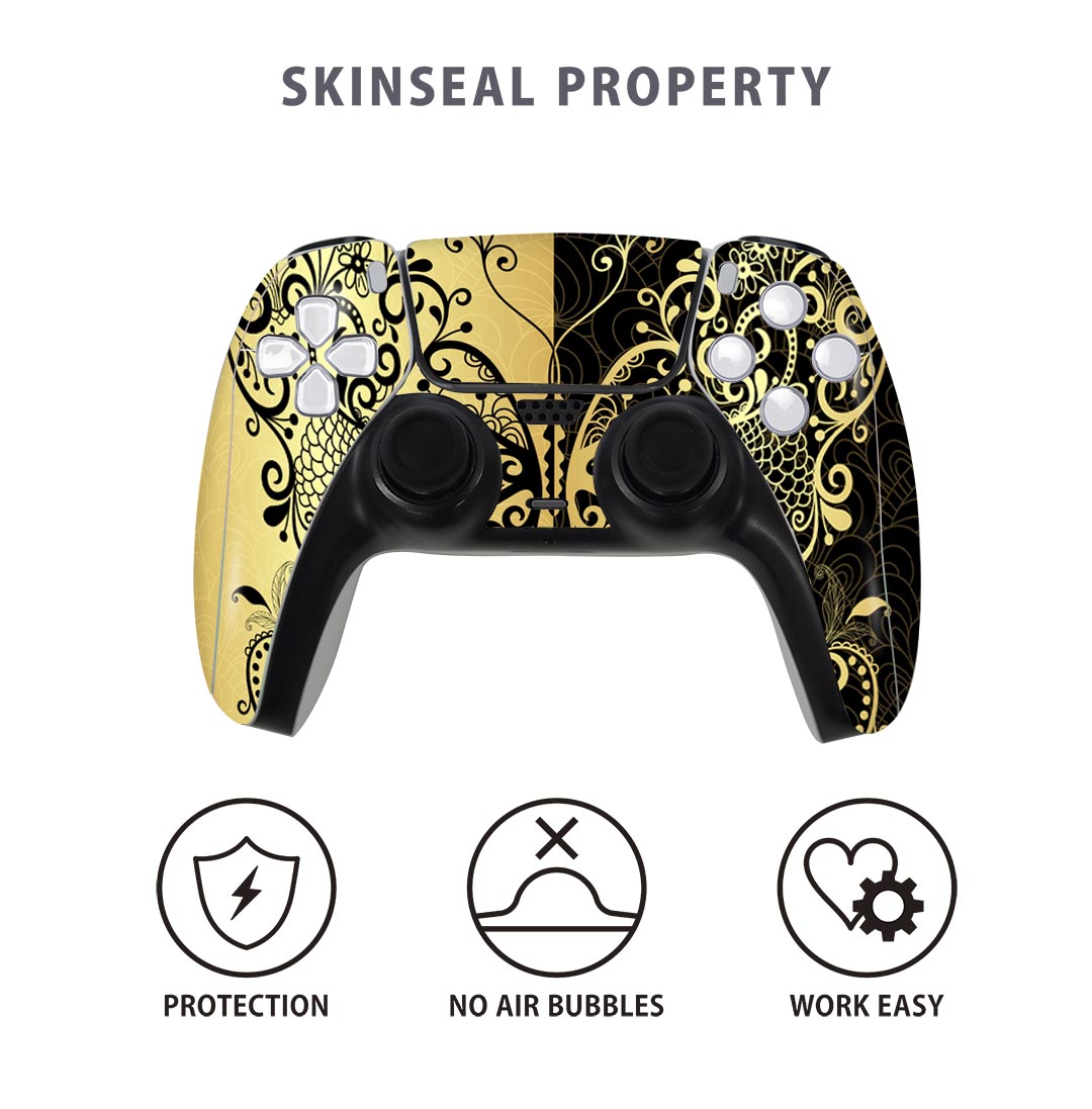 PS5用 ワイヤレスコントローラー 専用 スキンシール おしゃれなスキンシール 貼るだけでかんたんドレスアップ 気軽に着せ替えが楽しめるデザインステッカー
