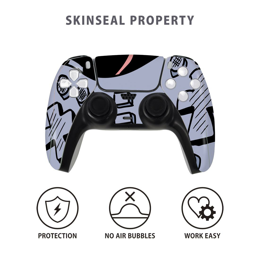 PS5用 ワイヤレスコントローラー 専用 スキンシール おしゃれなスキンシール 貼るだけでかんたんドレスアップ 気軽に着せ替えが楽しめるデザインステッカー