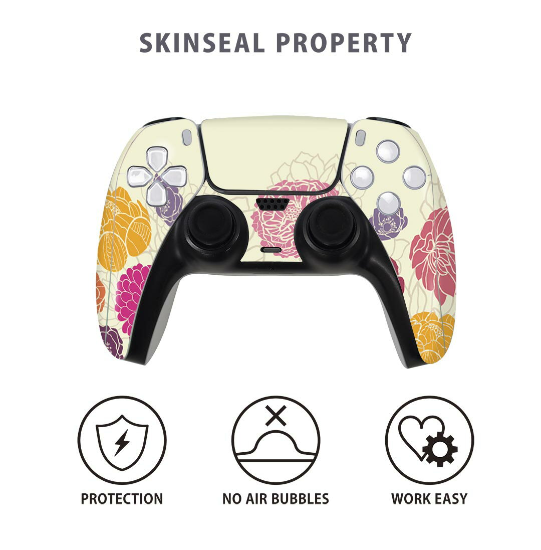 PS5用 ワイヤレスコントローラー 専用 スキンシール おしゃれなスキンシール 貼るだけでかんたんドレスアップ 気軽に着せ替えが楽しめるデザインステッカー