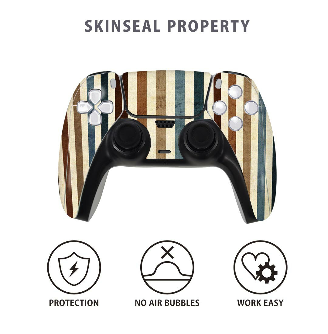 PS5用 ワイヤレスコントローラー 専用 スキンシール おしゃれなスキンシール 貼るだけでかんたんドレスアップ 気軽に着せ替えが楽しめるデザインステッカー