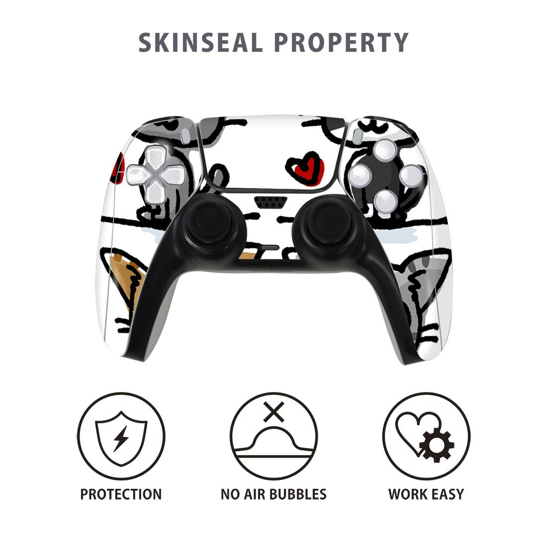 PS5用 ワイヤレスコントローラー 専用 スキンシール おしゃれなスキンシール 貼るだけでかんたんドレスアップ 気軽に着せ替えが楽しめるデザインステッカー