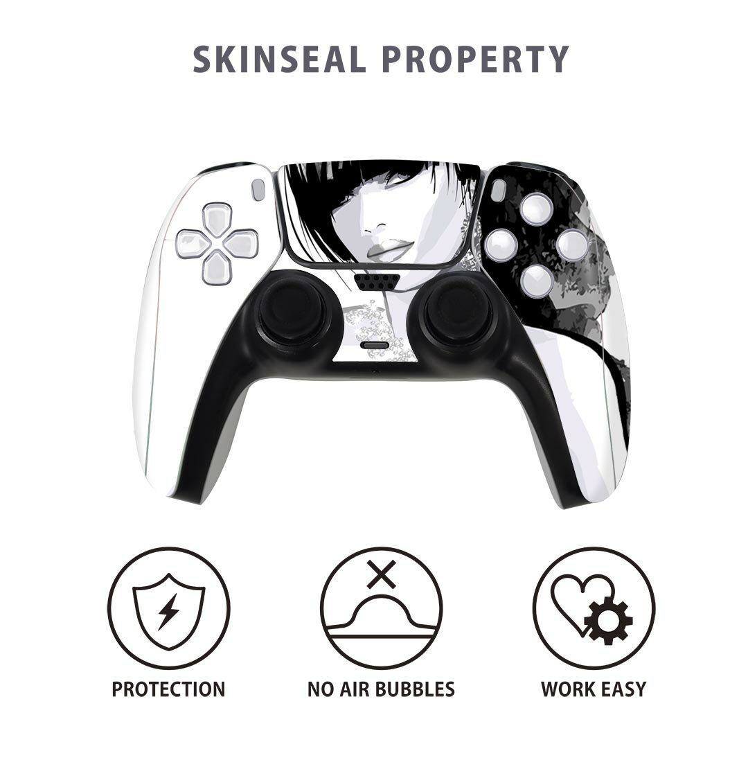 PS5用 ワイヤレスコントローラー 専用 スキンシール おしゃれなスキンシール 貼るだけでかんたんドレスアップ 気軽に着せ替えが楽しめるデザインステッカー