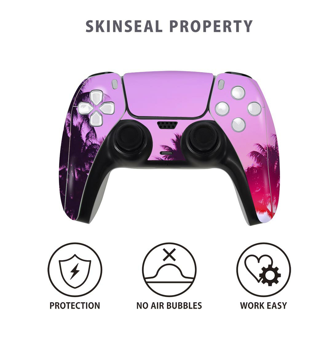 PS5用 ワイヤレスコントローラー 専用 スキンシール おしゃれなスキンシール 貼るだけでかんたんドレスアップ 気軽に着せ替えが楽しめるデザインステッカー
