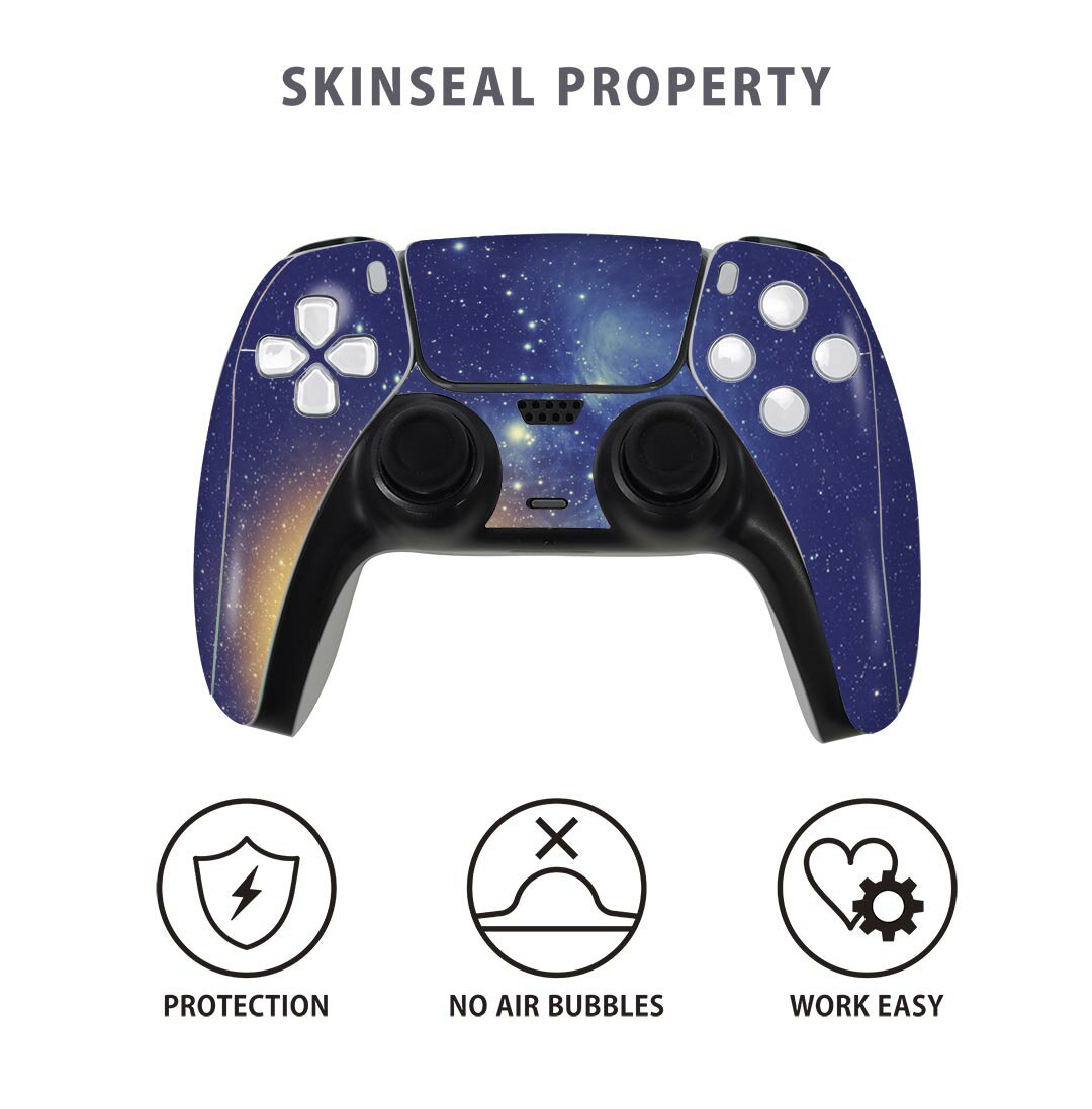 PS5用 ワイヤレスコントローラー 専用 スキンシール おしゃれなスキンシール 貼るだけでかんたんドレスアップ 気軽に着せ替えが楽しめるデザインステッカー