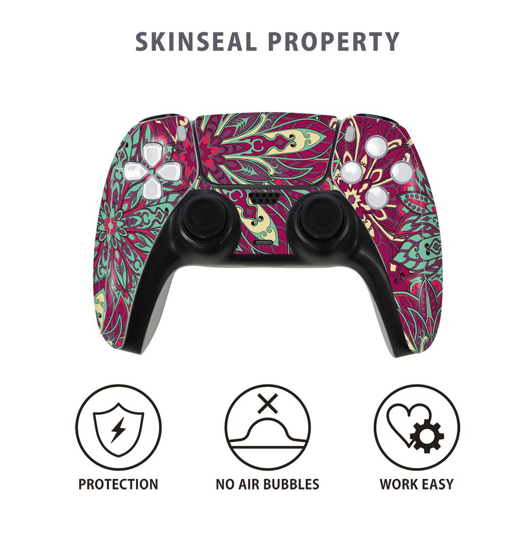PS5用 ワイヤレスコントローラー 専用 スキンシール おしゃれなスキンシール 貼るだけでかんたんドレスアップ 気軽に着せ替えが楽しめるデザインステッカー