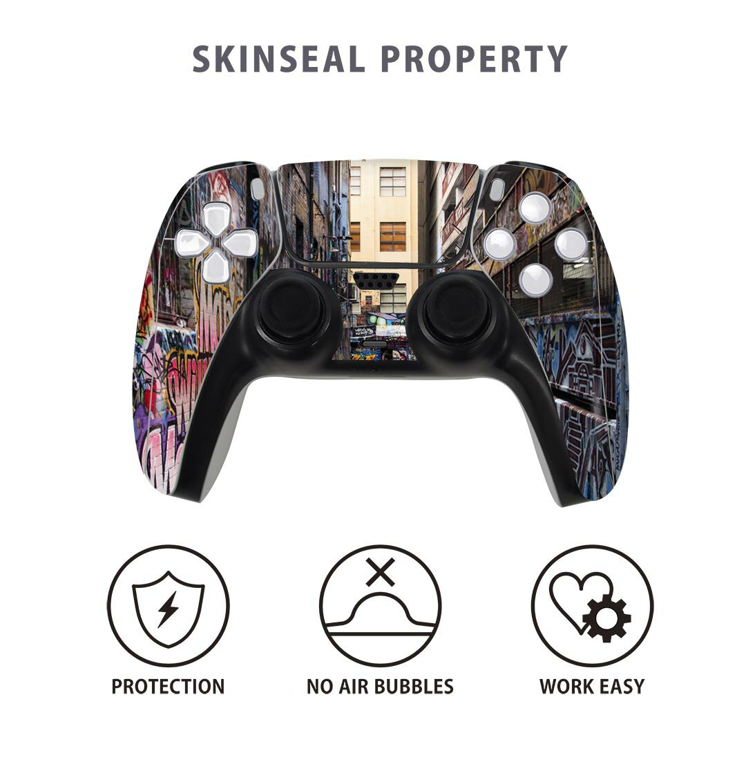 PS5用 ワイヤレスコントローラー 専用 スキンシール おしゃれなスキンシール 貼るだけでかんたんドレスアップ 気軽に着せ替えが楽しめるデザインステッカー
