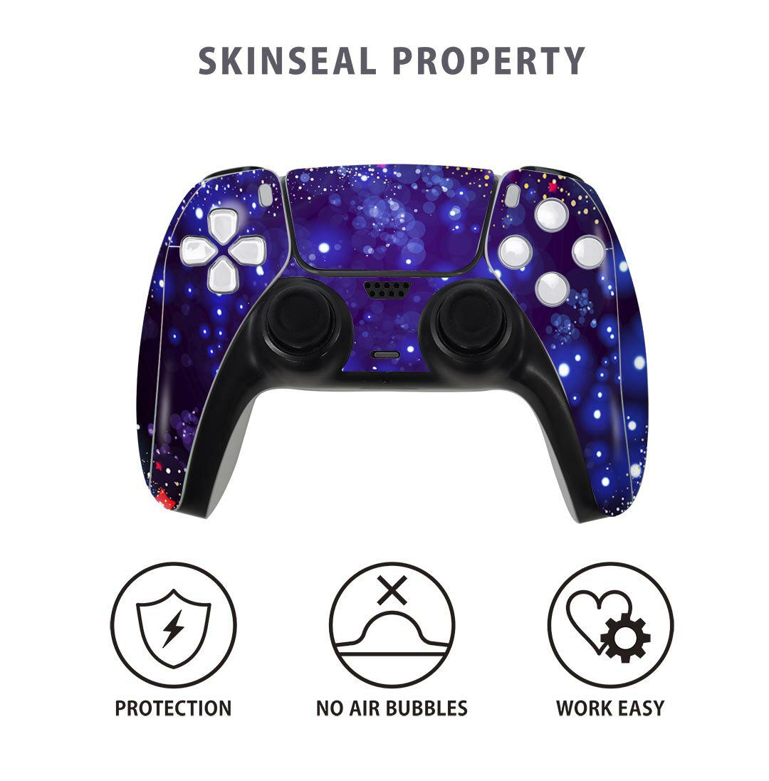 PS5用 ワイヤレスコントローラー 専用 スキンシール おしゃれなスキンシール 貼るだけでかんたんドレスアップ 気軽に着せ替えが楽しめるデザインステッカー