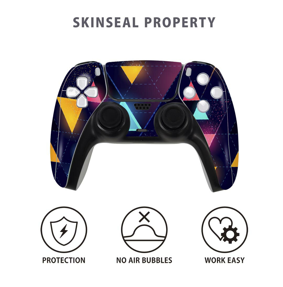 PS5用 ワイヤレスコントローラー 専用 スキンシール おしゃれなスキンシール 貼るだけでかんたんドレスアップ 気軽に着せ替えが楽しめるデザインステッカー