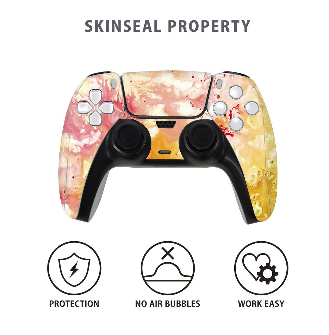 PS5用 ワイヤレスコントローラー 専用 スキンシール おしゃれなスキンシール 貼るだけでかんたんドレスアップ 気軽に着せ替えが楽しめるデザインステッカー