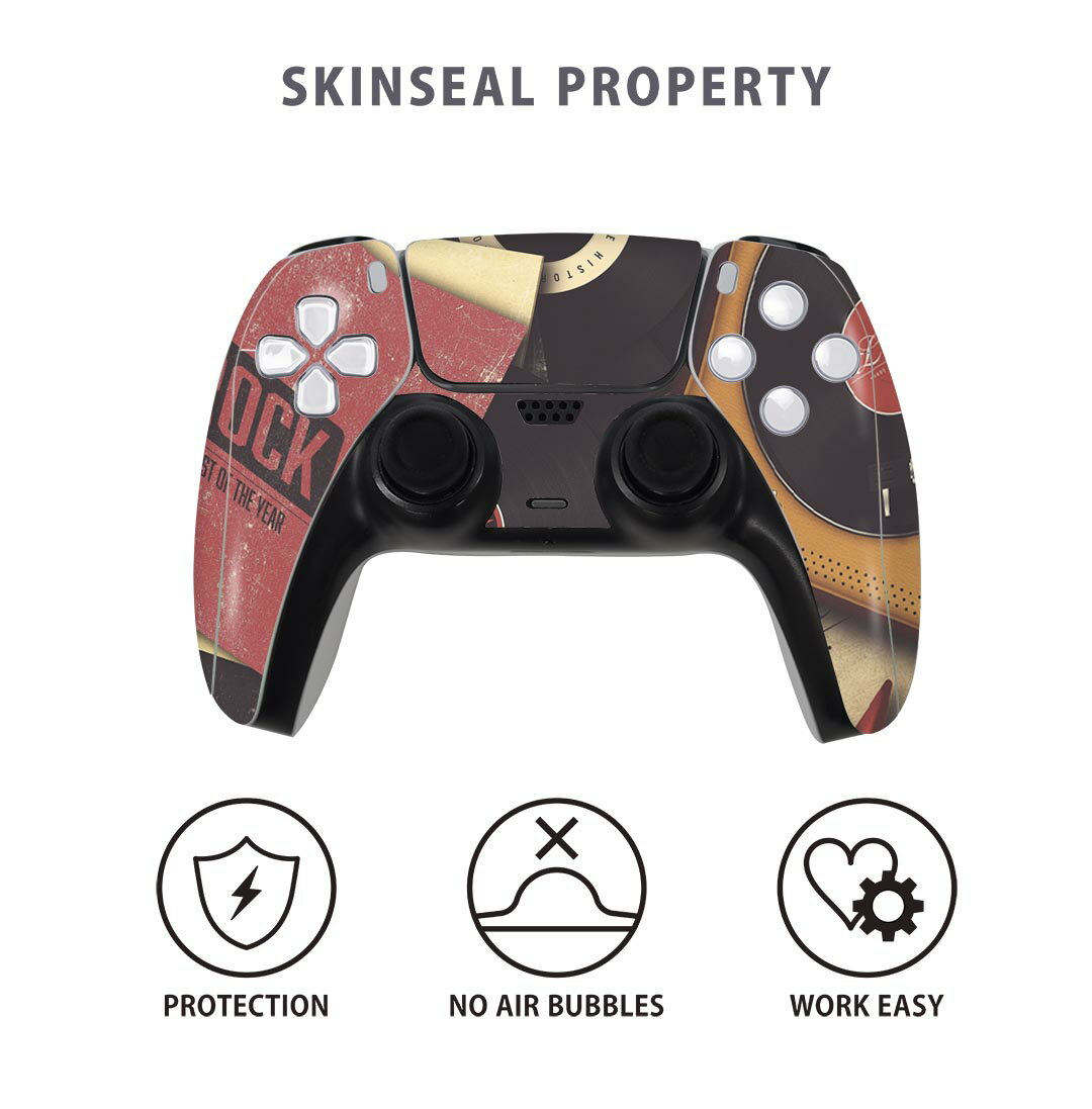 PS5用 ワイヤレスコントローラー 専用 スキンシール おしゃれなスキンシール 貼るだけでかんたんドレスアップ 気軽に着せ替えが楽しめるデザインステッカー